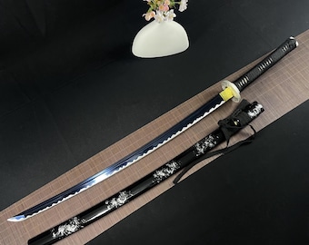 Blue Blade Handmade Katana 1060 High Carbon Steel Real Samurai Sword