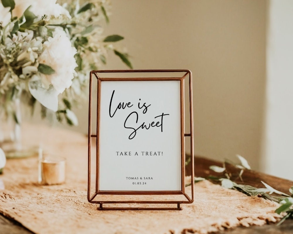 Very Sweet Sign Love is Sweet Sign | Candy Bar Sign |sweet Cart Sign | Printable Sign ...
