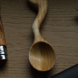 handmade wooden cherry spoon