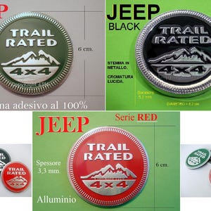 JEEP TRAIL RATED 4x4 Badge Emblem Renegade Wrangler Cherokee Compass Letters Frieze