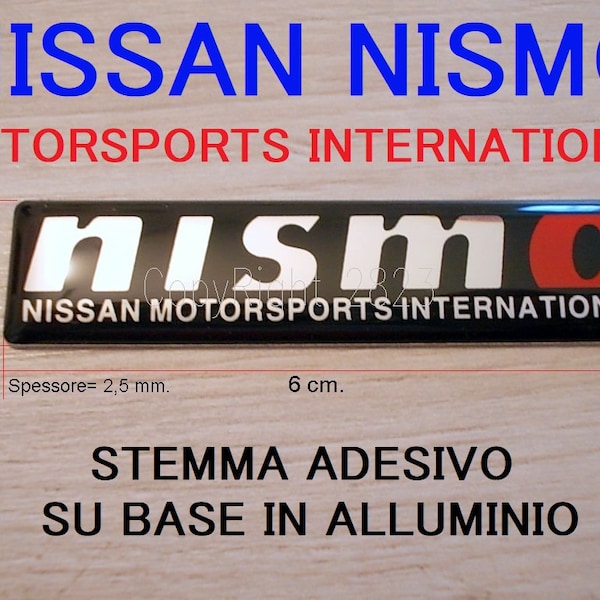 NISSAN NISMO Emblem MOTORSPORT International Logo Written Emblem Blason Frieze Badge Insignas