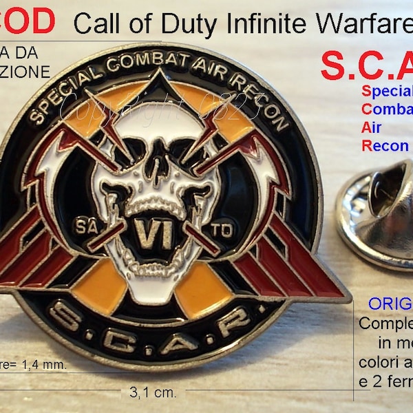 CALL of DUTY Cod Pin INFINITE Warfare Cod Scar S.C.A.R. original enamelled metal new new pin badge alfiler épingle stift 別針 приколоть