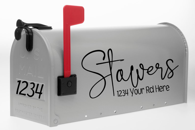 Personalized Mailbox Decal Mailbox Number Decal Custom Etsy