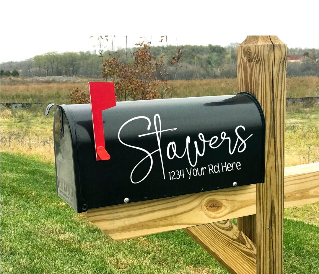 Personalized Mailbox Decal Mailbox Number Decal Custom Etsy