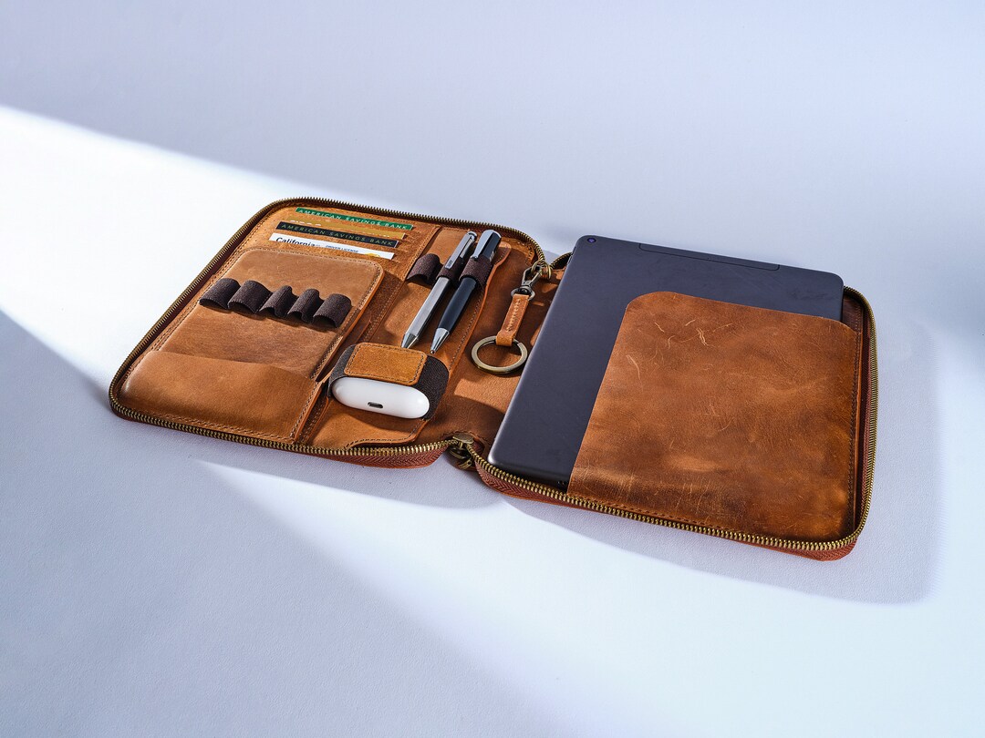 Personalized Leather Organizer / Custom Engraved Leather Etsy