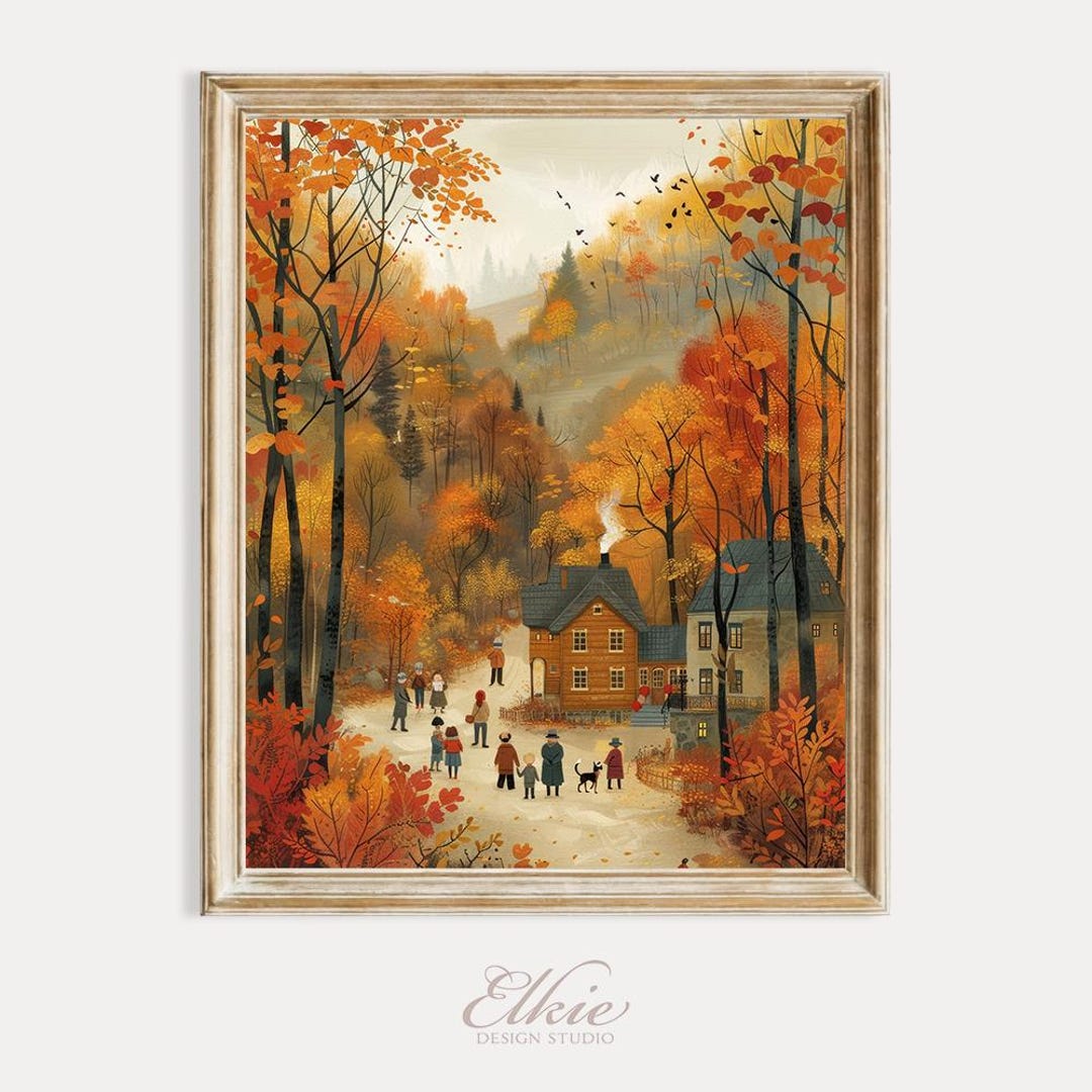 Cozy Fall Wall Art, Cute Autumn Print, Cozy Forest Footpath Painting,  Neutral Thanksgiving Art, Fall Home Decoration, Digital Download - Etsy New  Zealand, image size:1080x1080