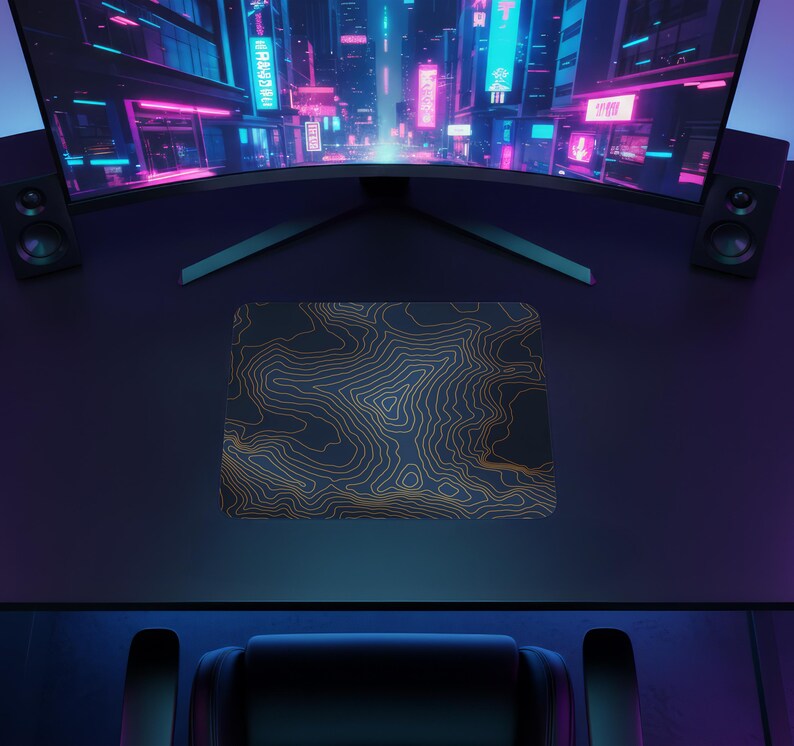 Mount Everest Summit Topographic Mouse Pad, Office & Gaming Mousepad ...