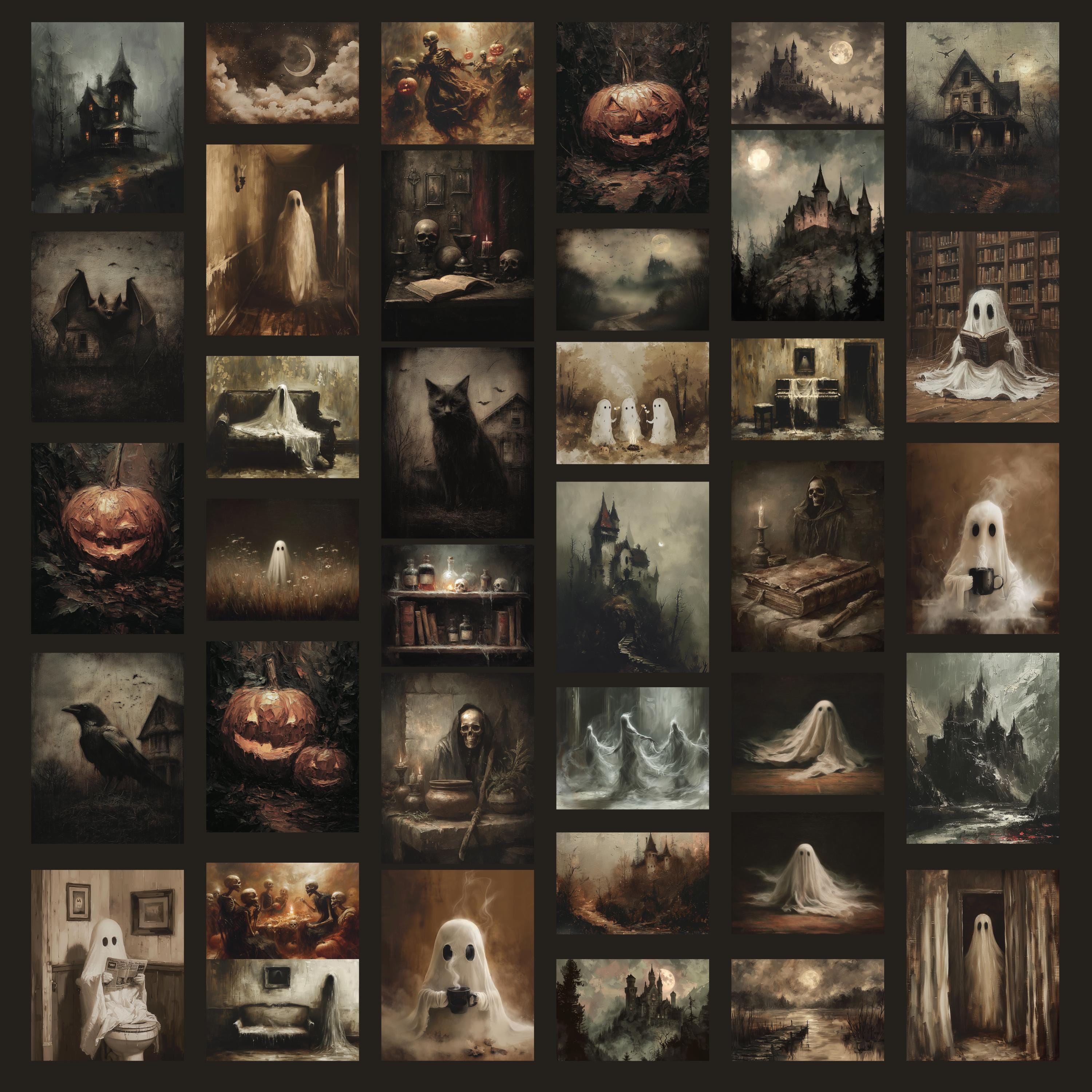 150+ Halloween Art Bundle | Gothic Spooky Gallery Wall Art | Witchy ...