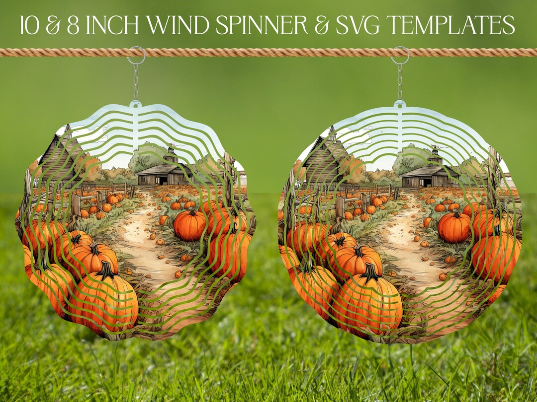 Fall Autumn Wind Spinner Thanksgiving Sublimation Design Template, Wind ...