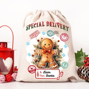 Design de sublimação de saco de Papai Noel PNG, saco de presente de Natal Arquivo PNG Saco de Natal 20X27 polegadas Papai Noel com presentes Download instantâneo digital PNG