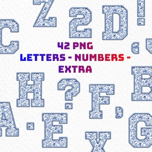 Letras Chinoiserie Chinoiserie Png Azul Toile Chinoiserie Doodle Alfabeto Números Sublimação Download Instantâneo Clipart Digital png 42 arquivos