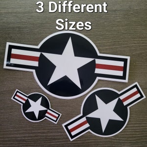 Vinyl UNITED STATES Armed Forces Aircraft Insignia Stickers - 4pc