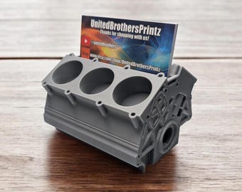V6 Motor Visitenkartenhalter - 3D Gedruckt