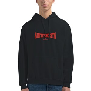 Antifascista Siempre Hoodie | Antifa Statement Hoodie | Unisex Gildan 18500 | Left-Wing Streetwear Outfit | Political Protest Sweater image 6