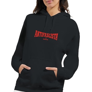 Antifascista Siempre Hoodie | Antifa Statement Hoodie | Unisex Gildan 18500 | Left-Wing Streetwear Outfit | Political Protest Sweater image 7