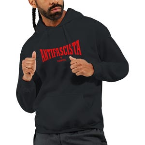 Antifascista Siempre – Antifa Statement Hoodie (DTF) | Political Unisex Hoodie Against Fascism image 7