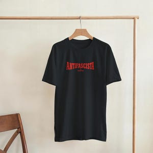 Antifascista Siempre Shirt | Antifa Statement | Unisex Black T-Shirt | Gildan 5000 | Political Protest Shirt image 7
