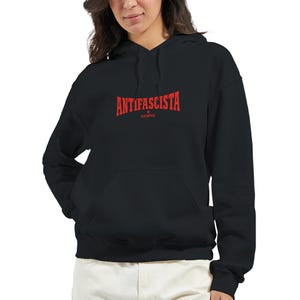 Antifascista Siempre Hoodie | Antifa Statement Hoodie | Unisex Gildan 18500 | Left-Wing Streetwear Outfit | Political Protest Sweater image 4