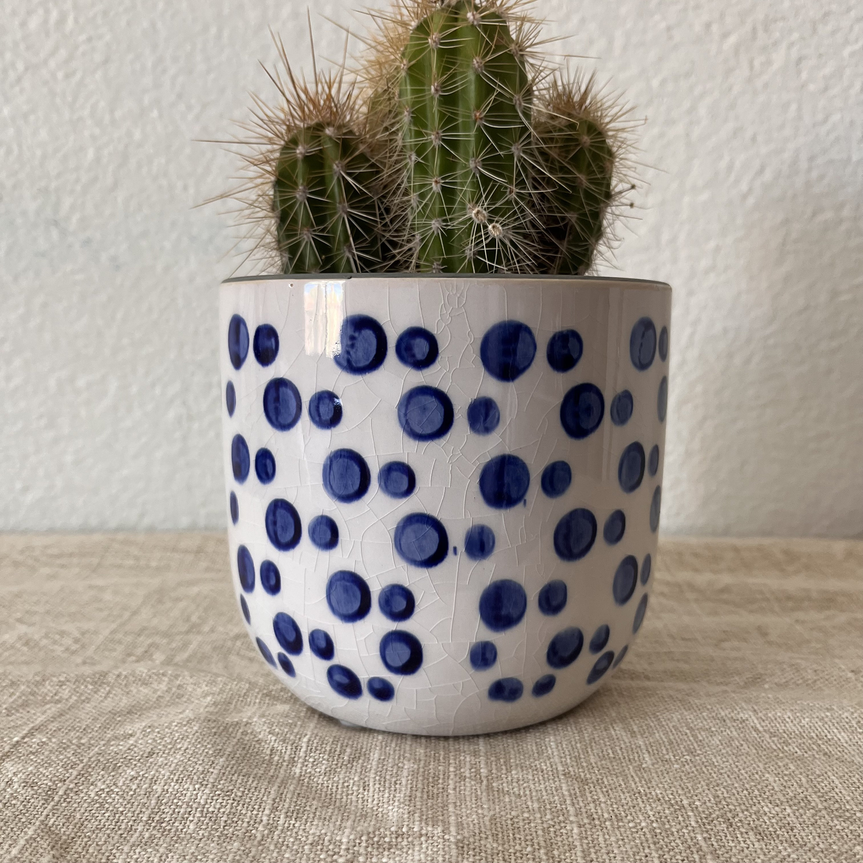 Ceramic White Planter With Abstract - Etsy