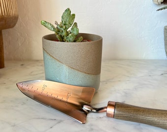 Copper plated garden shovel