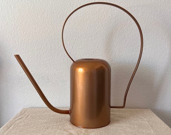 Metal Watering Can, Copper Finish 3-1/2 Quart