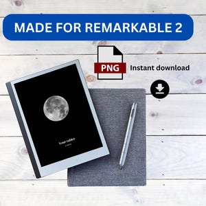 Moon reMarkable 2 |  reMarkable Sleep Screen | Instant Download |reMarkable 2 templates