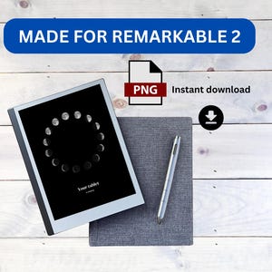 Moon reMarkable 2 |  reMarkable Sleep Screen | Instant Download |reMarkable 2 templates