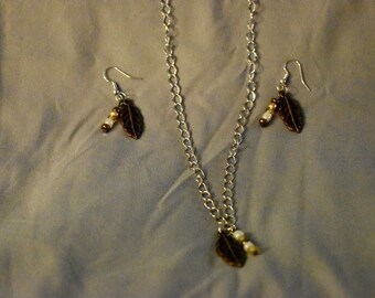 Silver Necklace and Earring Set