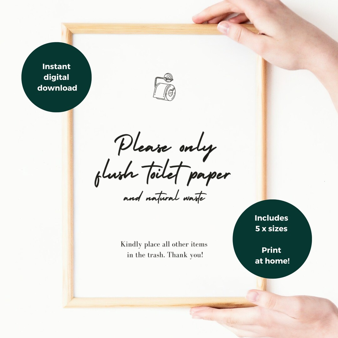 Airbnb Toilet Sign, Airbnb Flush Sign, Airbnb Bathroom Sign, Airbnb ...