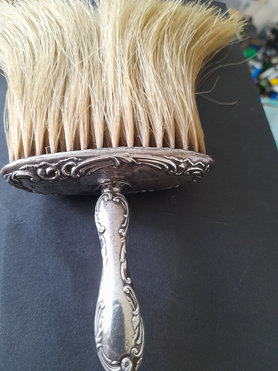 Antique Horse Hair and Silver Brush Etsy