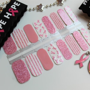 Believe in Hope - Breast Cancer Awareness Nail Wraps