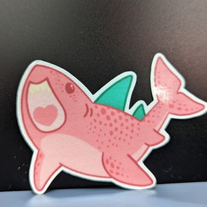 Strawberry Shark Sticker