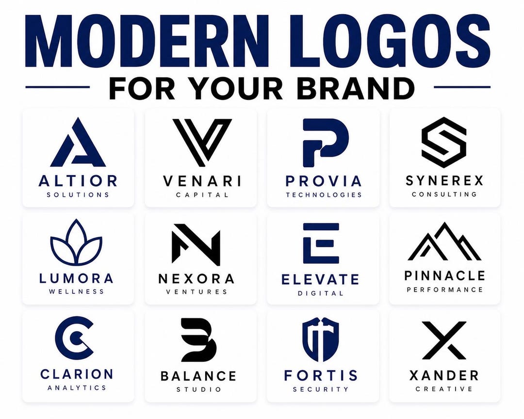 Modern Business Logo Design | Custom Brand Identity (digital Service ...