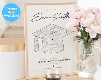 Personalised Graduation Print | Custom Gifts For Him Her Poster | Housewarming Uni Decor | Customizable School Leaving | Congratulations