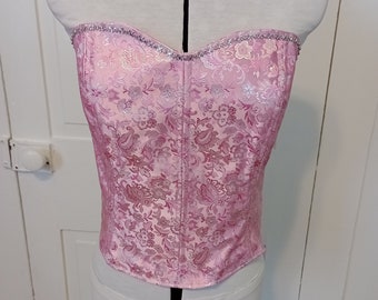 Pink brocade bodice XL