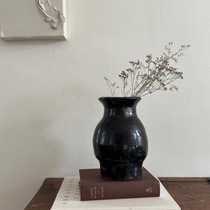 Mid Century Modern Studio Pottery Vase | Vintage Hand Made Pottery | Artist Signed Terracotta Vase | Glazed Ceramic Vessel