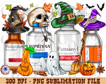 Happy Halloween ER Nurse Png, Halloween ICU Nurse Png, Spooky Nurse, Nursing Halloween Png, Pharmacology Png, Fall Nurse Png Sublimation