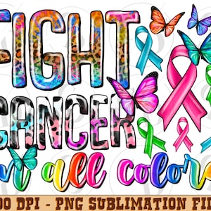 Western fight Cancer in all colors png sublimation design download, Cancer Awareness png, Breast Cancer png, feather png, sublimate download