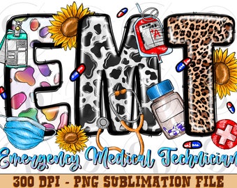 EMT Western Sublimation Design, Nurse Life PNG (Digital Download)