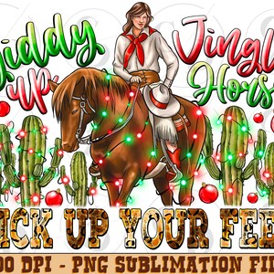 Giddy Up Jingle Horse Png,Christmas Sublimation,Christmas png, Cowboy  Sublimation Png,Christmas Santa Design,Cowboy Christmas Png, Horse