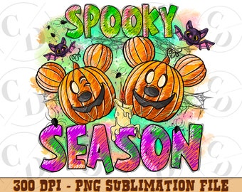 Spooky Season Pumpkin PNG, Halloween Ghost Western Design (Digital Download)