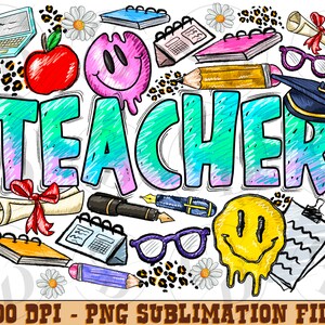 Teacher png sublimation design download, Teacher&#39;s Day png, western Teacher png, sunflowers Teacher png, sublimate designs download