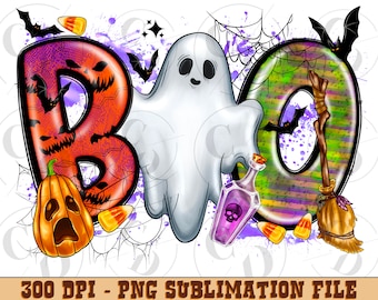 Boo Boujee Halloween PNG, Spooky Ghost Sublimation Design (Digital Download)