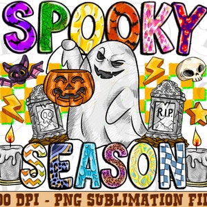 Spooky Season Png, Pumpkin Png, Happy Halloween Png, Spooky Png, Ghost, Western, Digital Download, Sublimation Design, Western png