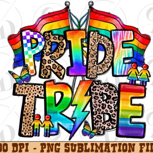 Pride tribe png sublimation design download, LGBTQ+ png, love is love png, western pride png, pride flag png, sublimate designs download