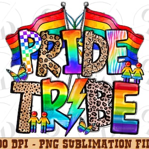 Pride tribe png sublimation design download, LGBTQ+ png, love is love png, western pride png, pride flag png, sublimate designs download