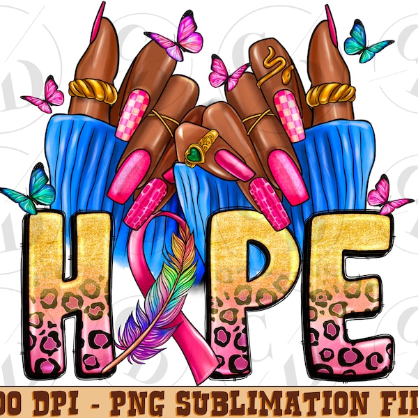 Hope Cancer Nails Png ,Hope Breast Cancer Awareness Png, Nail Artists Png,Afro Nail Tech Png,Black Woman Nails Png,Breast Cancer,Hope Cancer
