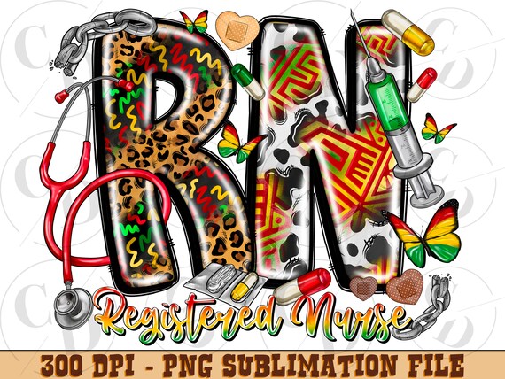 RN Registered Nurse Juneteenth PNG, 1865 Vibes, Black History (Sublimation Download)