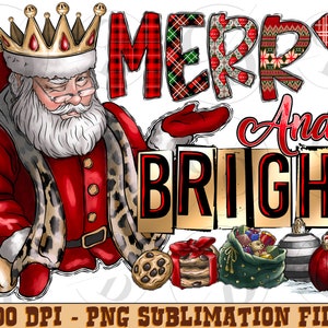 Merry and bright Christmas png sublimation design download, Christmas png, merry and bright png, western Christmas png, sublimate download