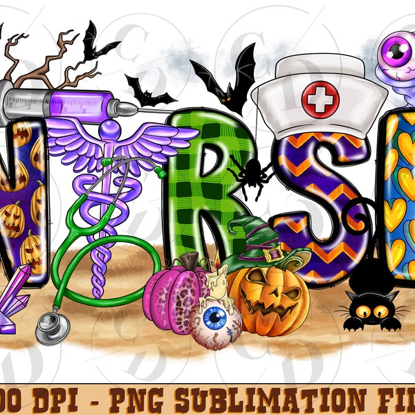 Halloween Nurse PNG, Spider, Bad Png, Halloween Png, Western, Nurse Life Png, Spooky Png, Nurse PNG, Sublimation Design, Digital Download
